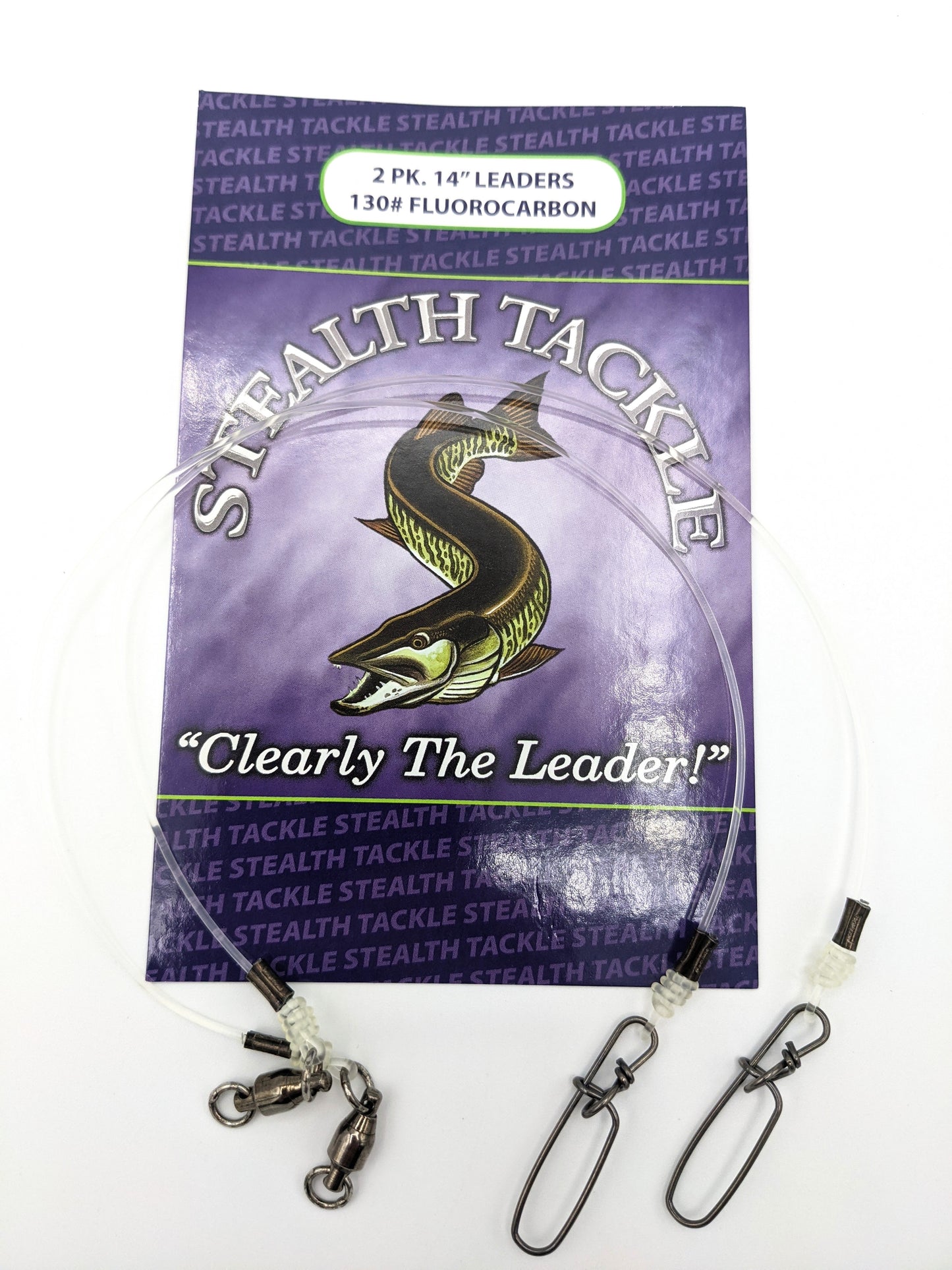 Stealth Tackle 100# Fluorocarbon Leaders 14" 2pk SuccessActive