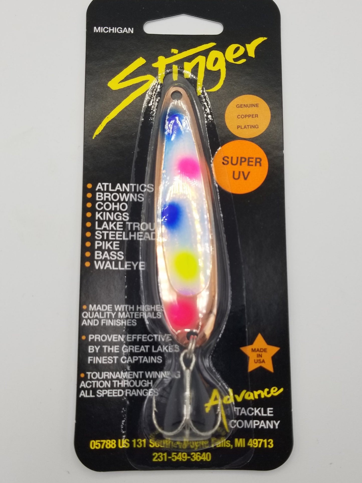 Michigan Stinger Standard 3.75" Spoon (Super UV)