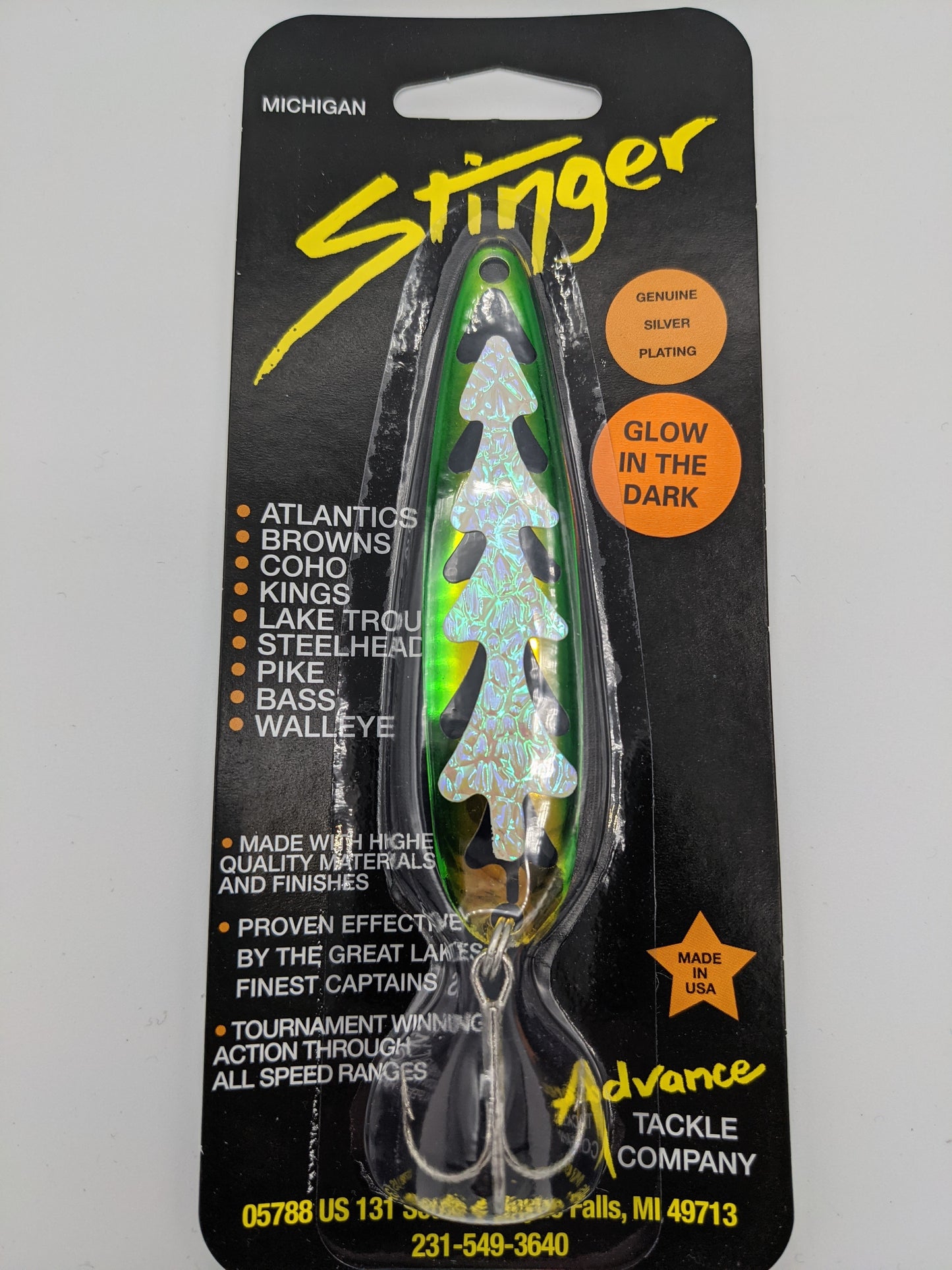 Michigan Stinger Standard 3.75" Spoon (Glow)